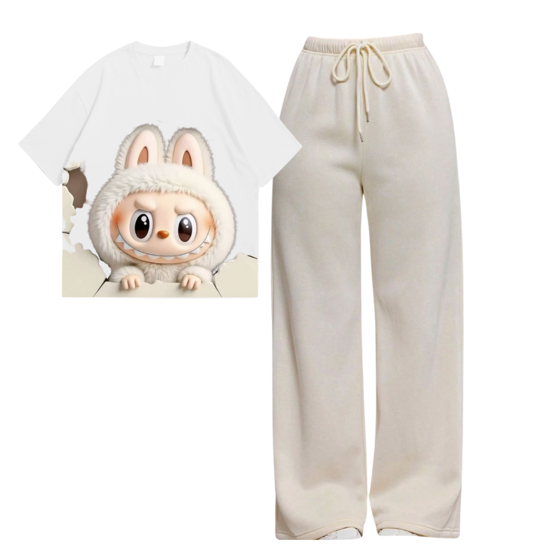 Flapper With Labubu (Snow Bunny)