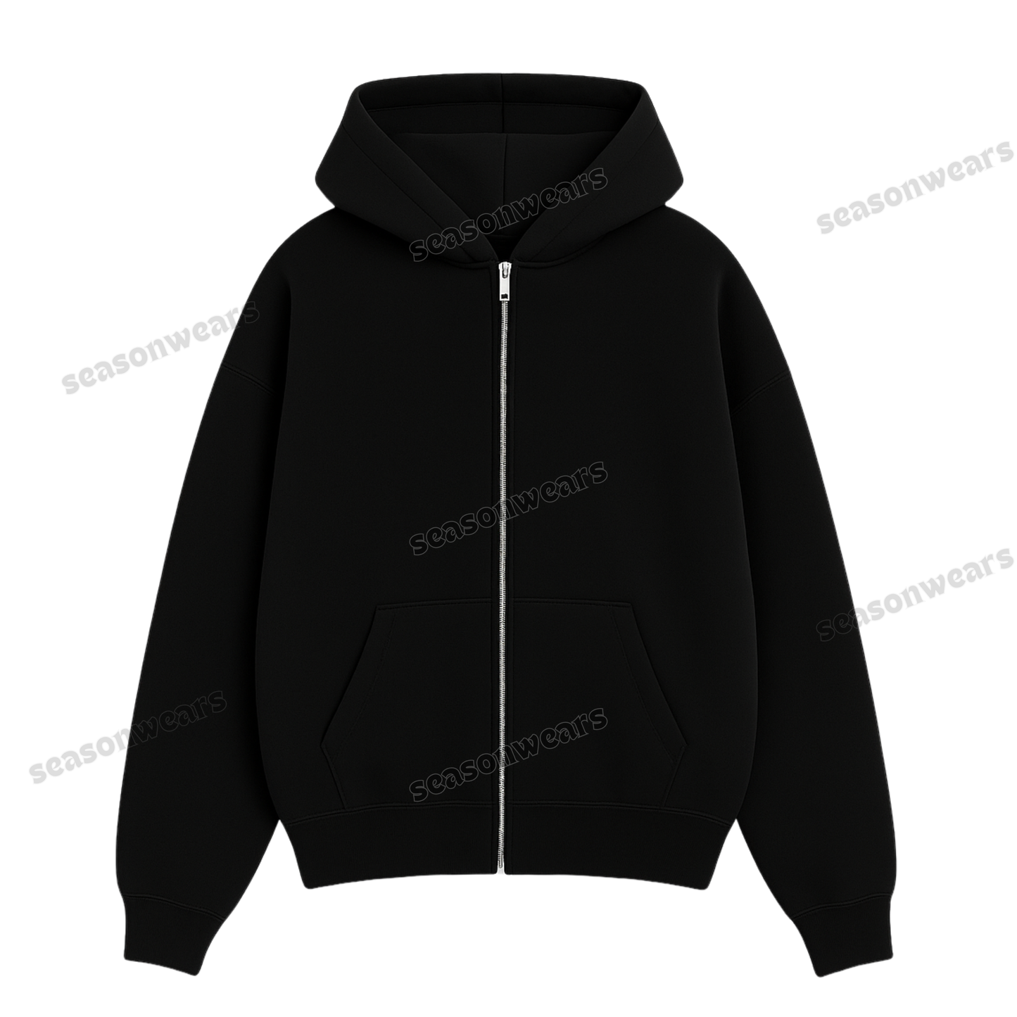 OVERSIZED DROP SHOULDER ZIPPER HOODIE