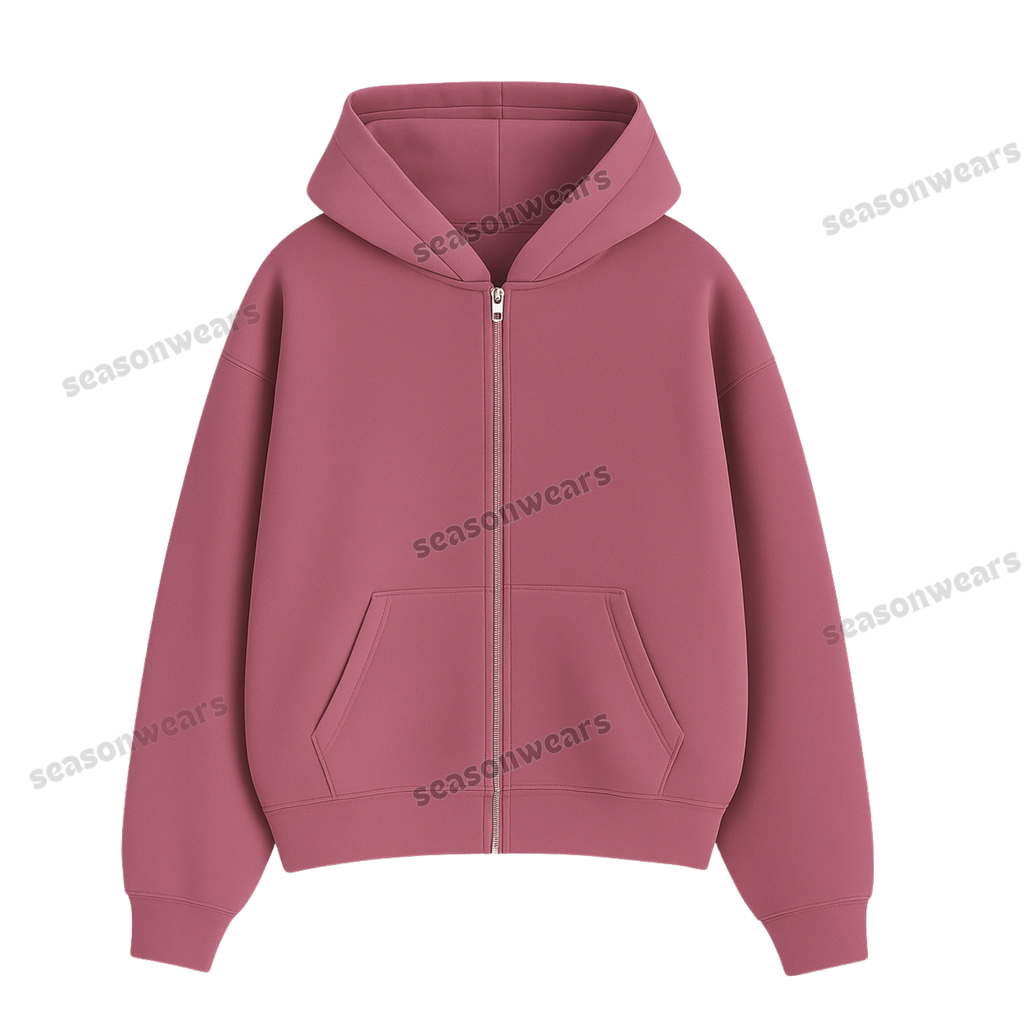 OVERSIZED DROP SHOULDER ZIPPER HOODIE