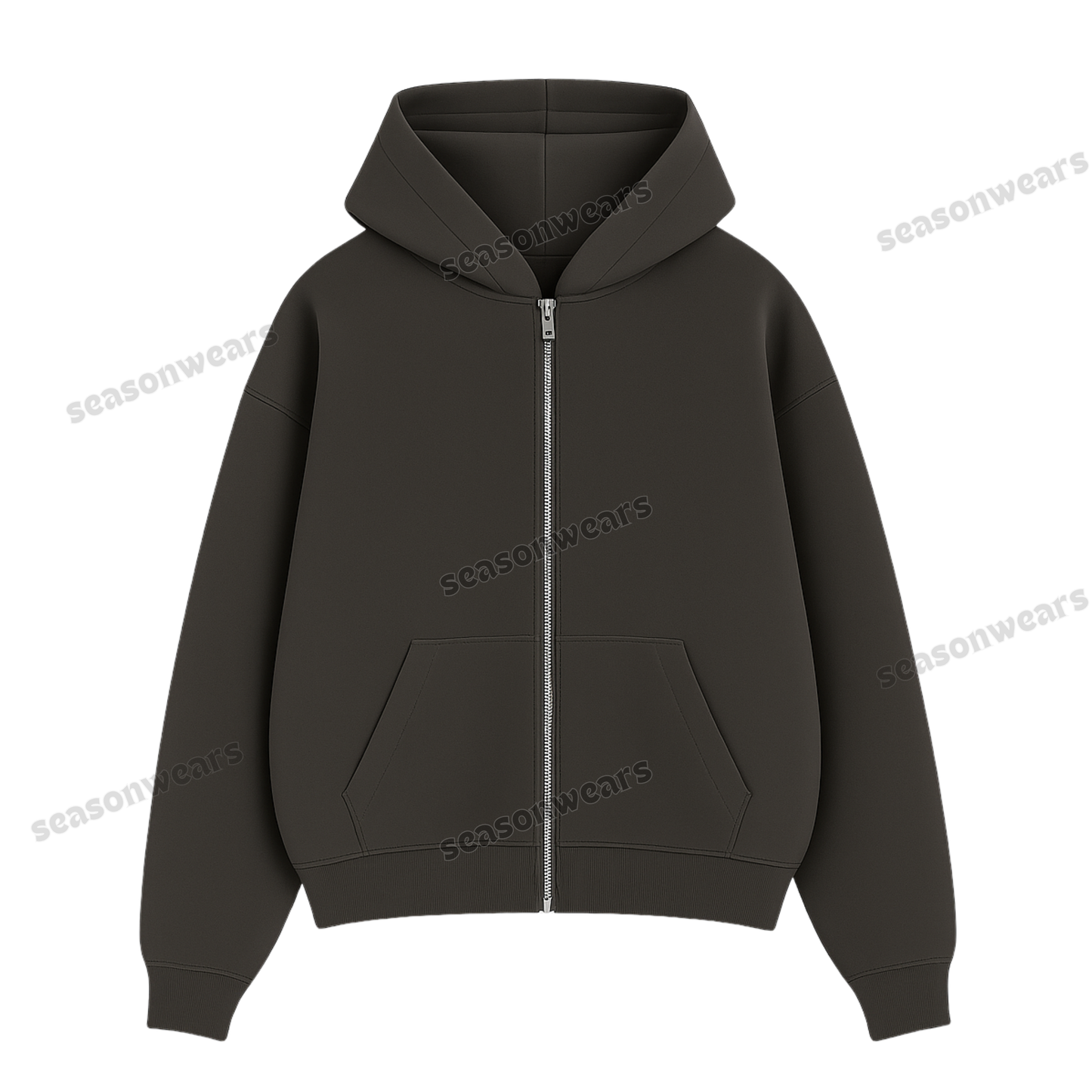 OVERSIZED DROP SHOULDER ZIPPER HOODIE