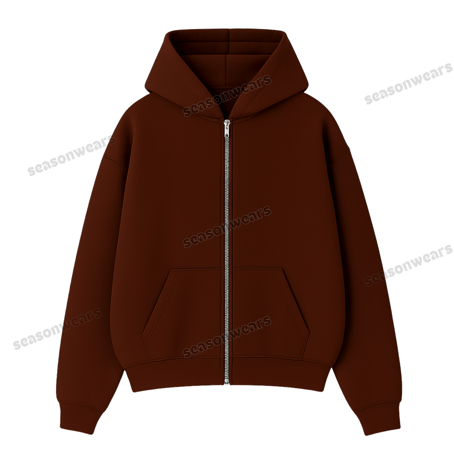 OVERSIZED DROP SHOULDER ZIPPER HOODIE