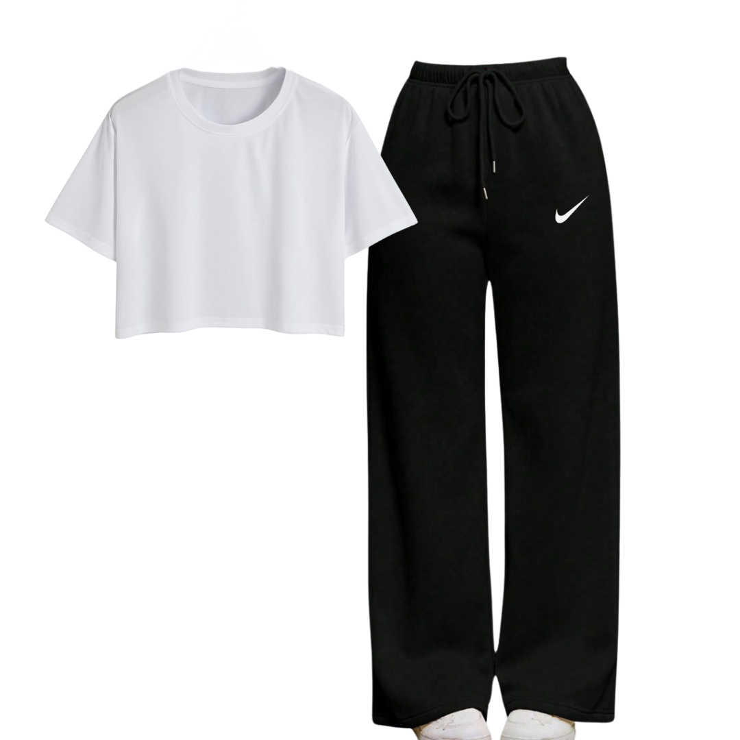 Strikn Flapper With White Crop Tee