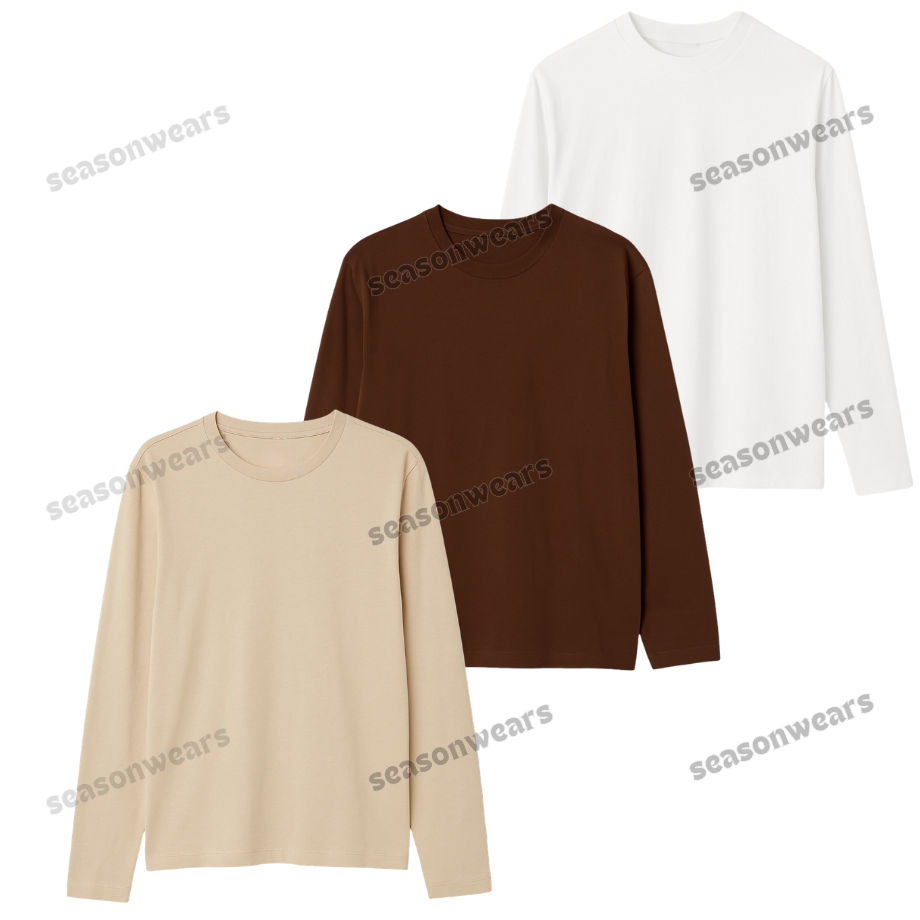 Pack Of 3 Full Sleeves Tee