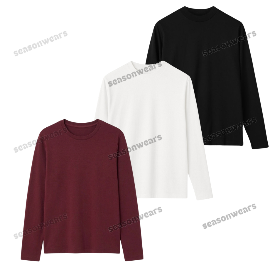 Pack Of 3 Full Sleeves Tee