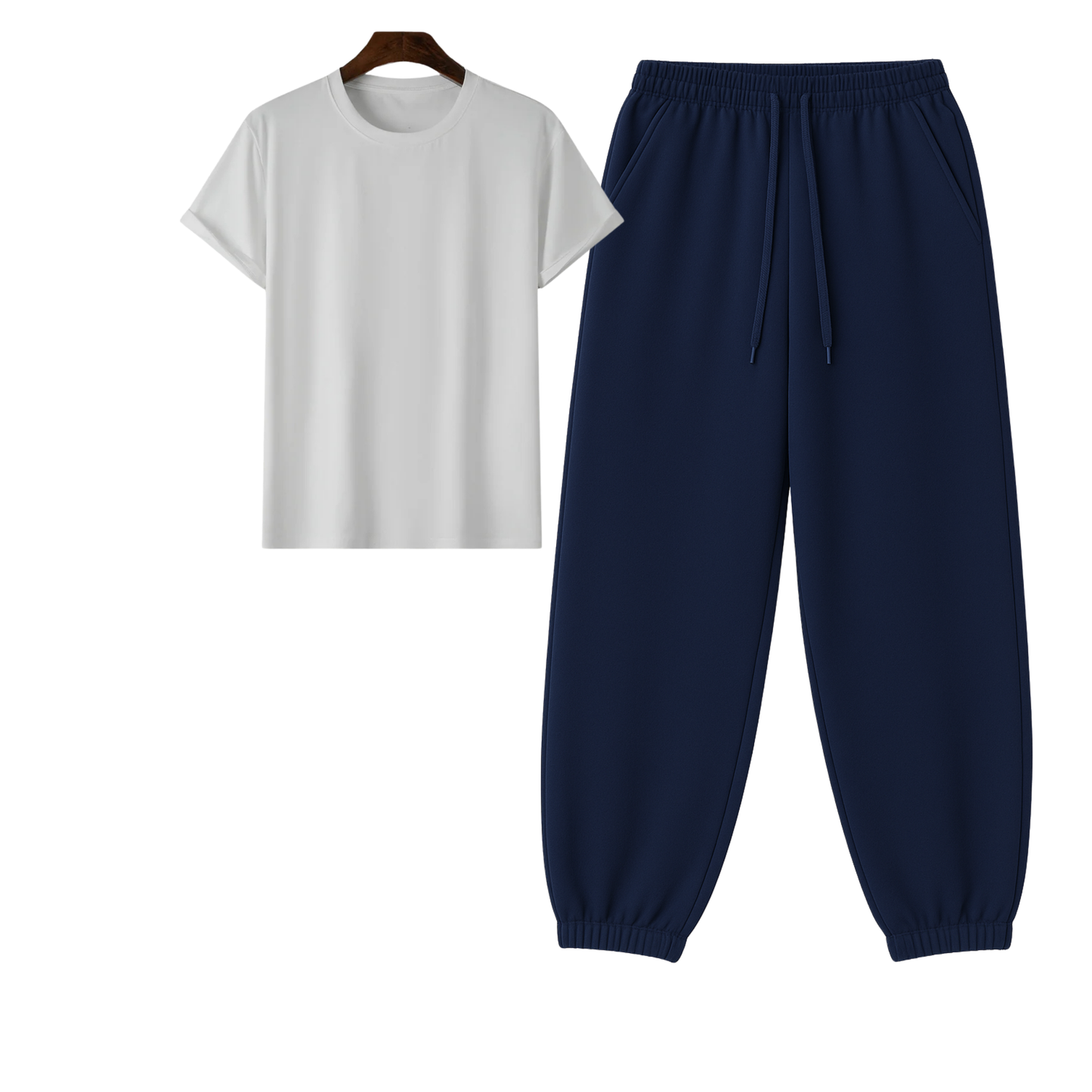 Regular Tee With Navyblue Sweatpant