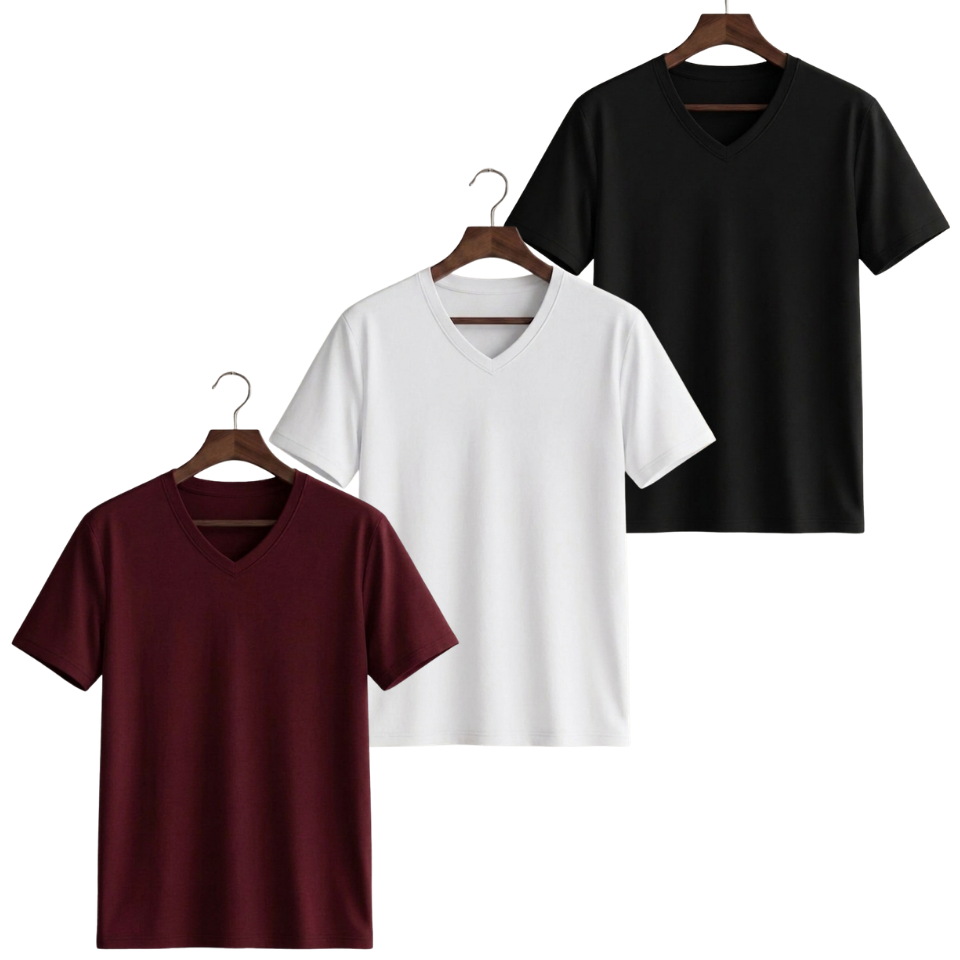 Pack Of 3 V-Neck Tee