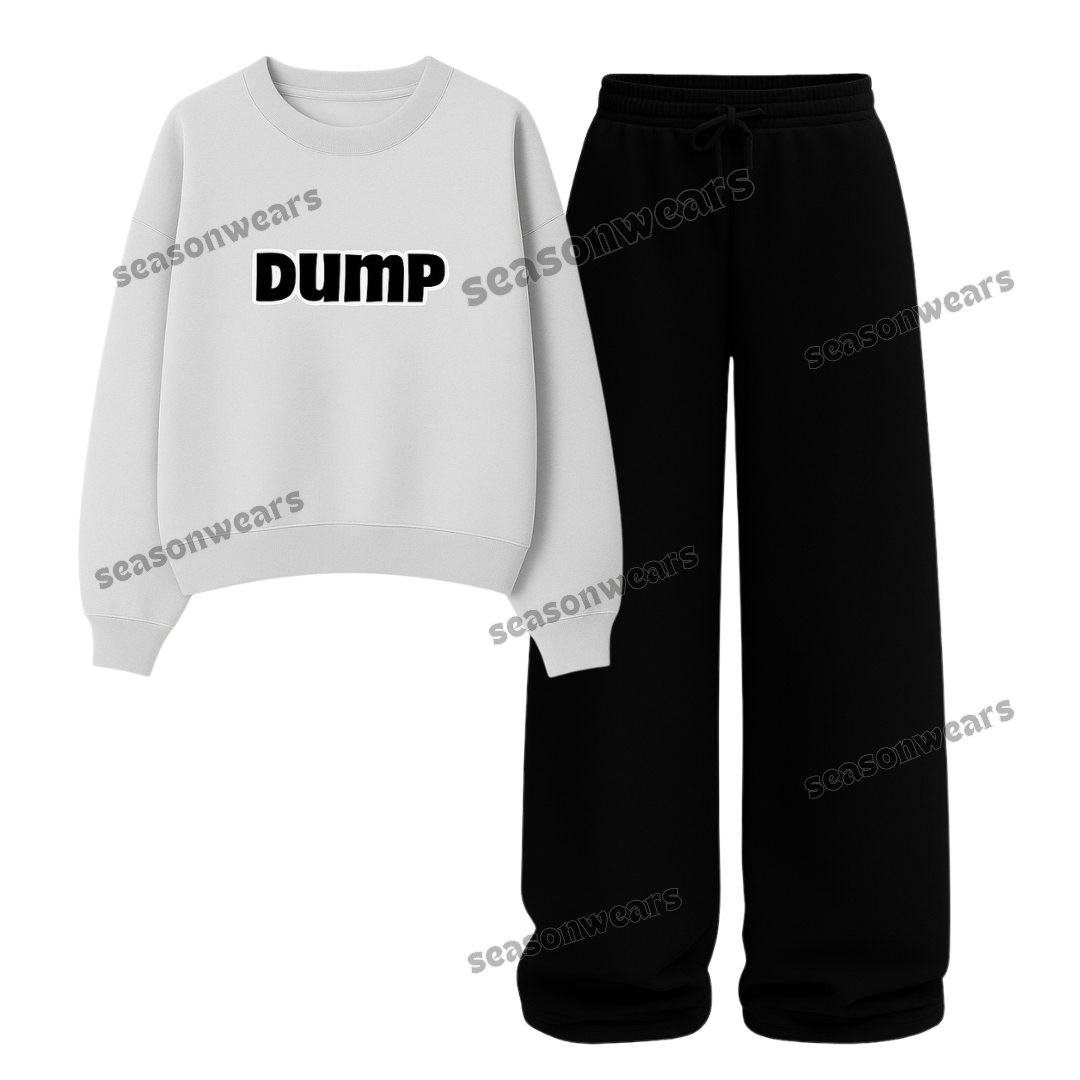 Straight Leg Trouser With Dump Sweatshirt