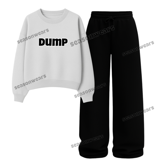 Straight Leg Trouser With Dump Sweatshirt