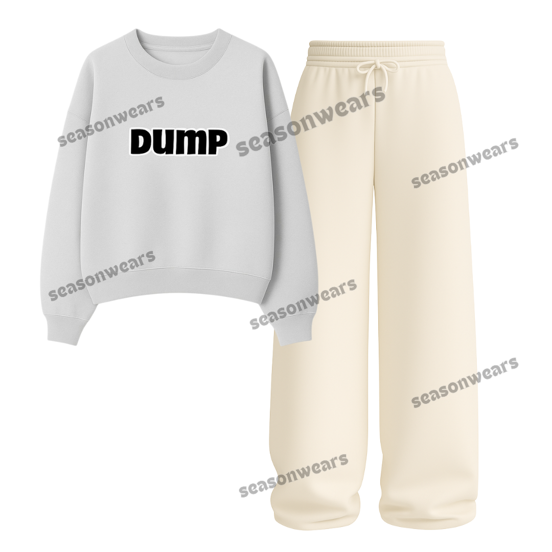 Straight Leg Trouser With Dump Sweatshirt