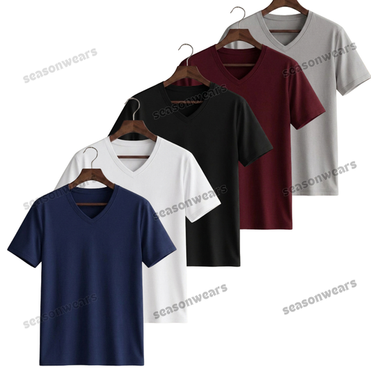 Pack Of 5 V-Neck Tee