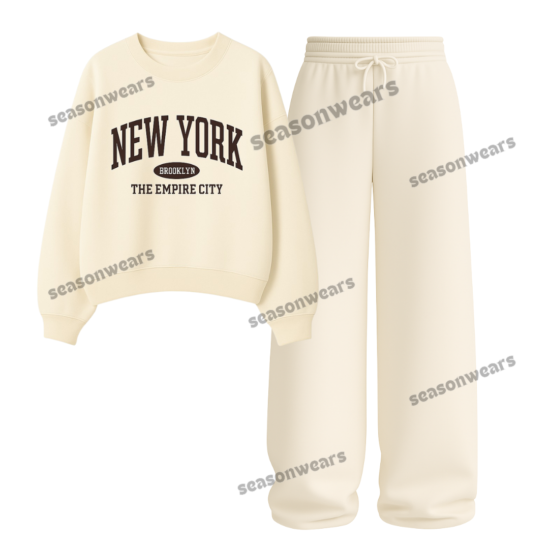Straight Leg Trouser With New York Sweatshirt