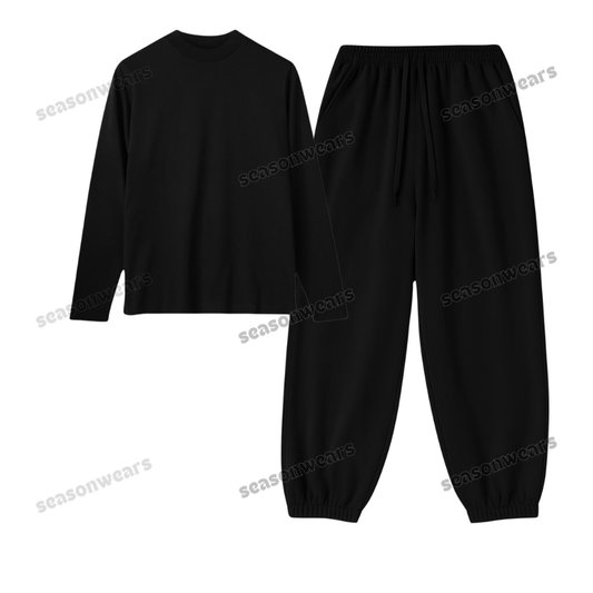 Full Sleeves Tee With Black Sweatpant