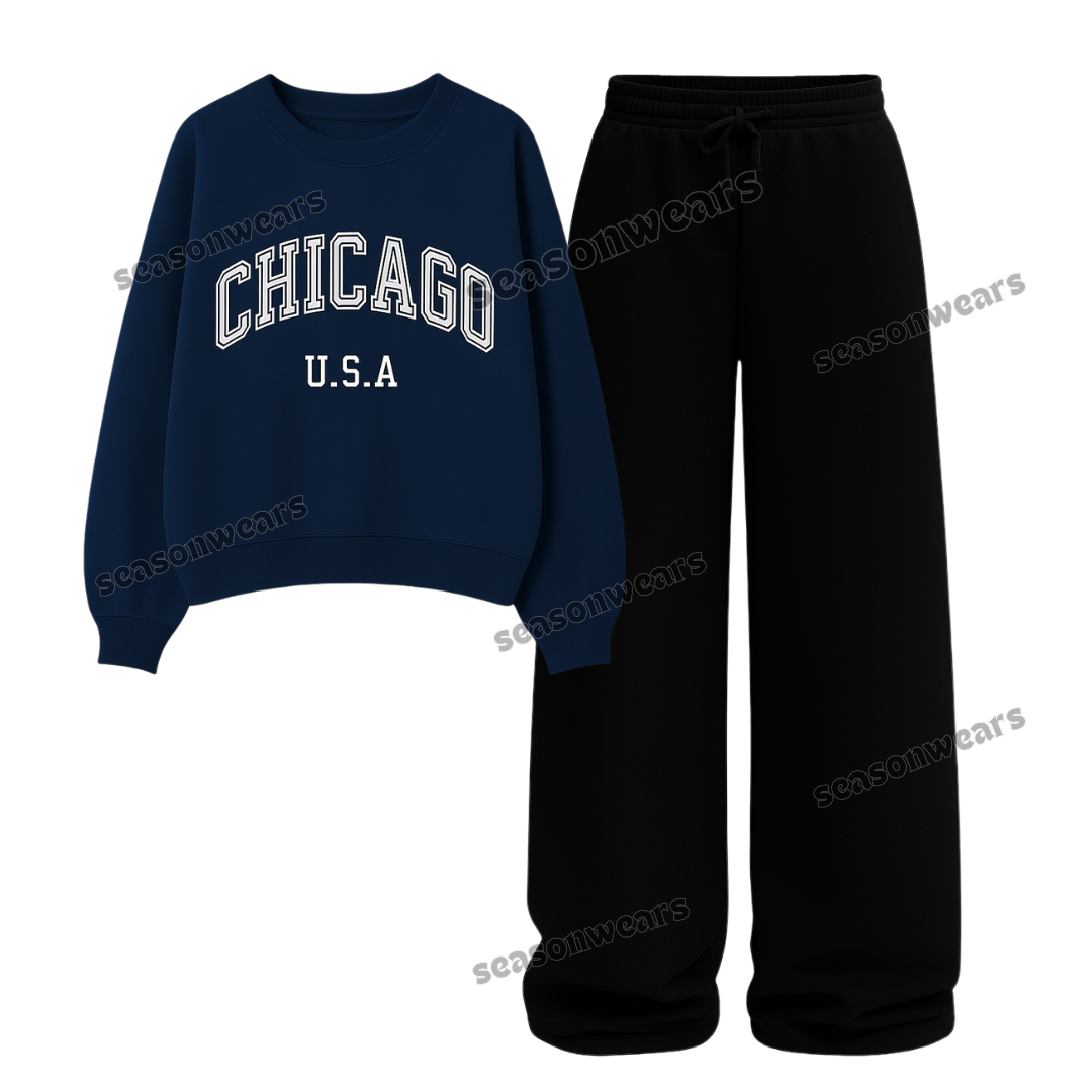 Straight Leg Trouser With Chicago Sweatshirt