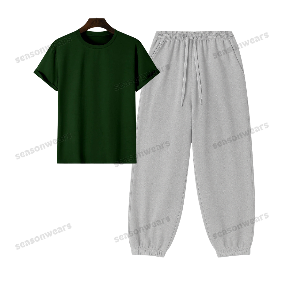 Regular Tee With Lightgrey Sweatpant