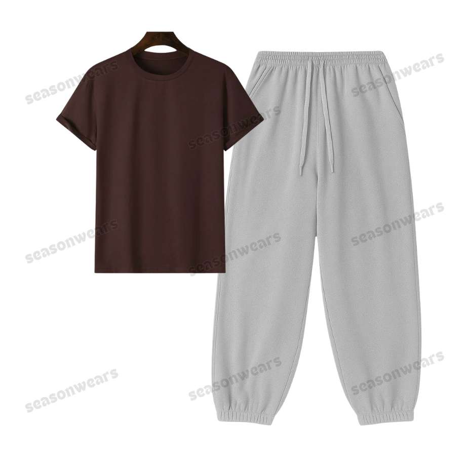 Regular Tee With Lightgrey Sweatpant