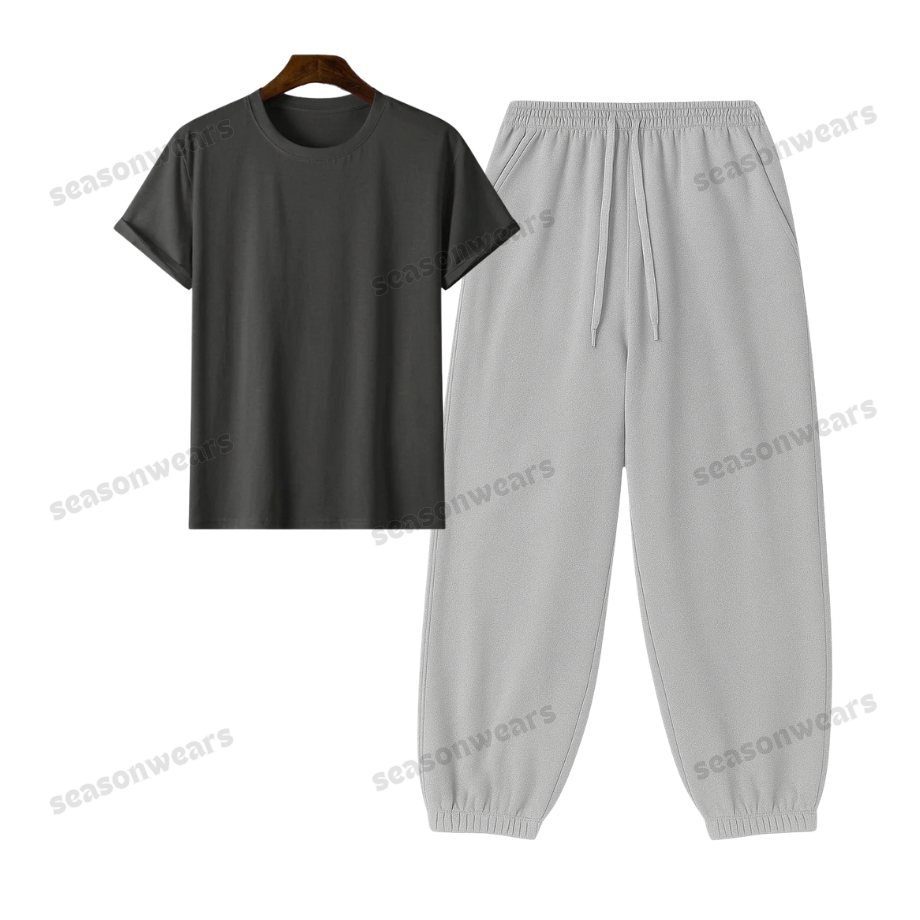 Regular Tee With Lightgrey Sweatpant