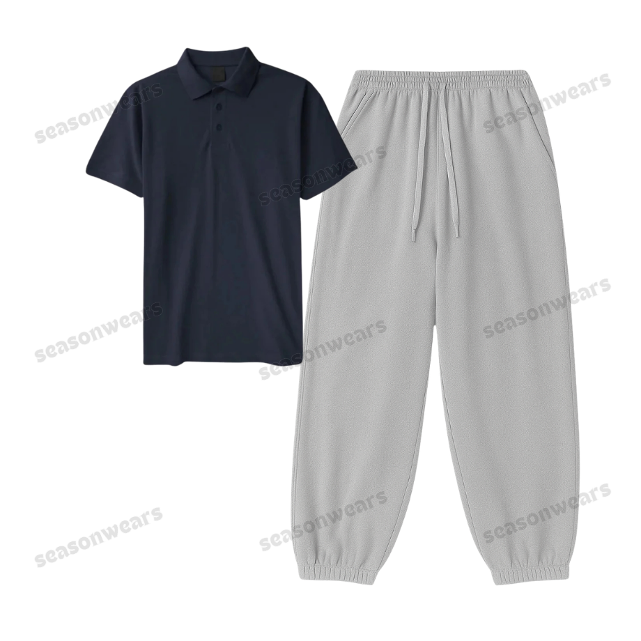 Polo With Lightgrey Sweatpant
