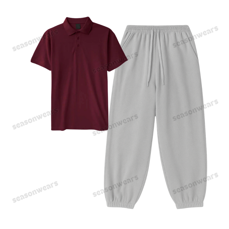 Polo With Lightgrey Sweatpant