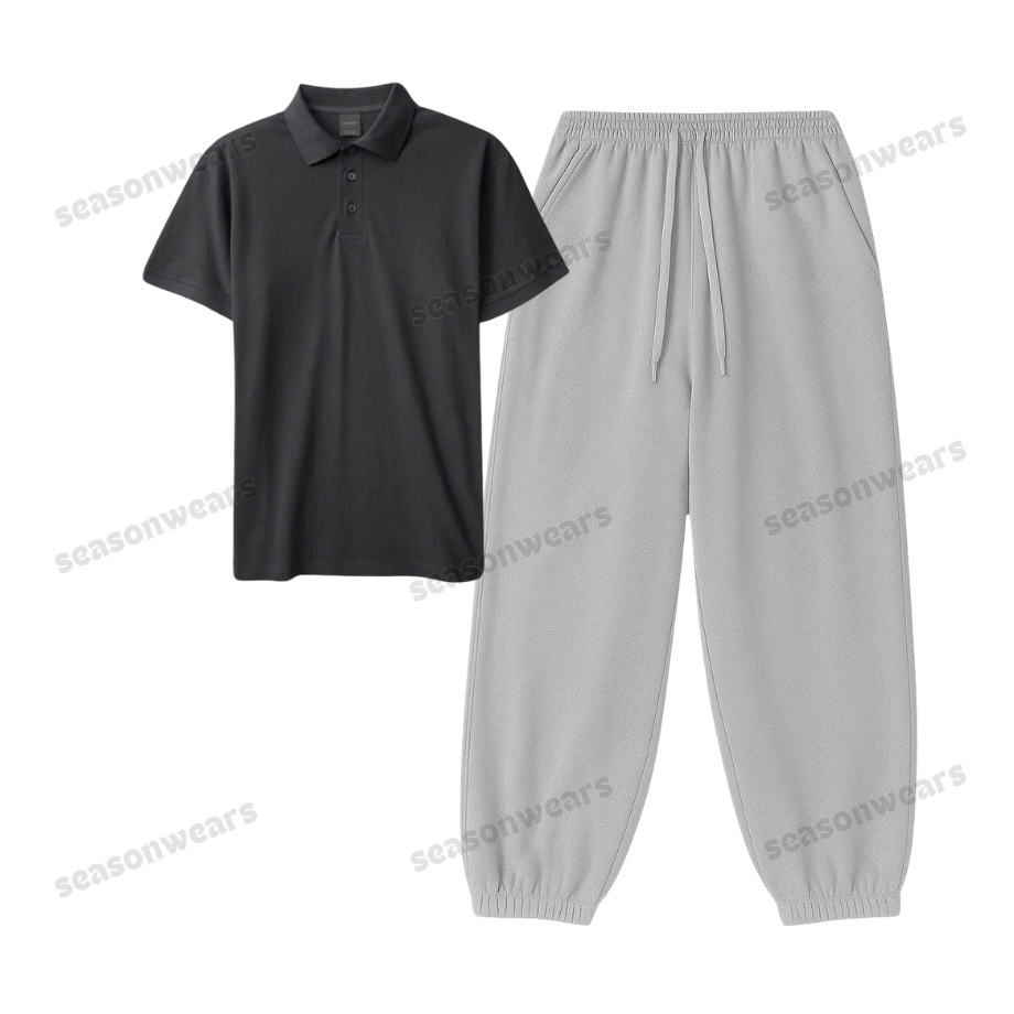 Polo With Lightgrey Sweatpant