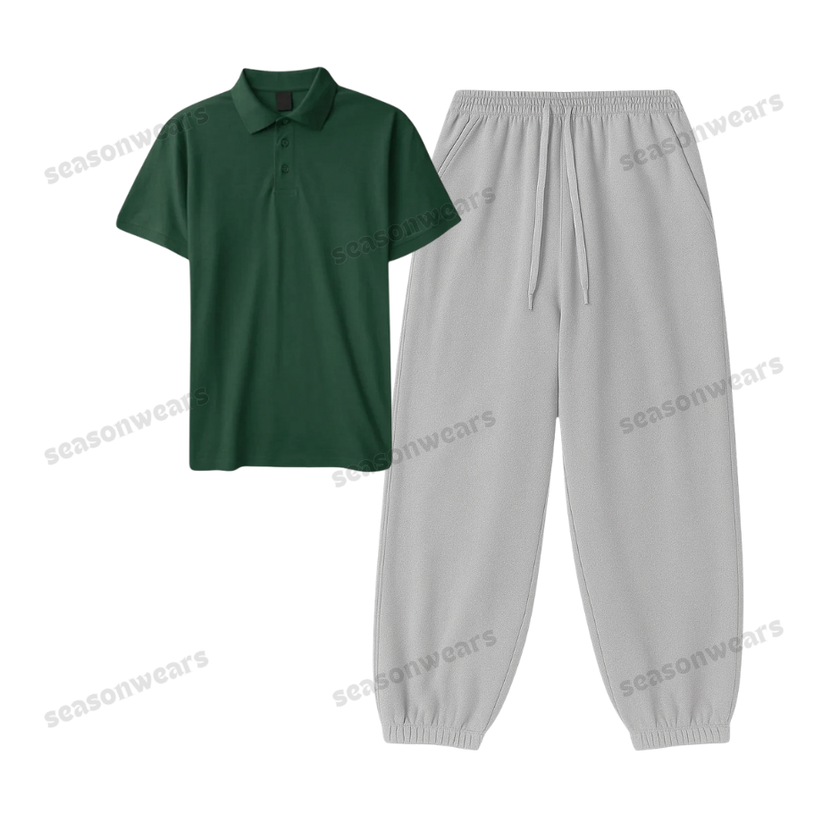 Polo With Lightgrey Sweatpant
