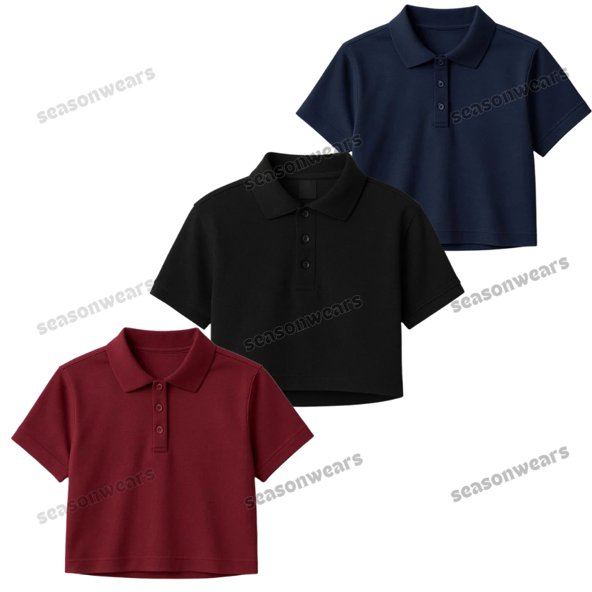 Pack Of 3 Crop Polos