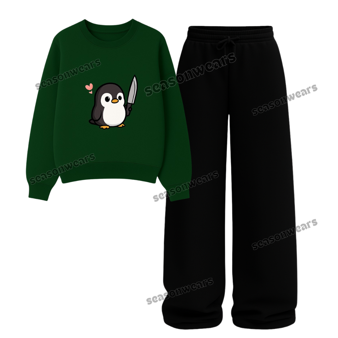 Straight Leg Trouser With Angry Peggy Sweatshirt