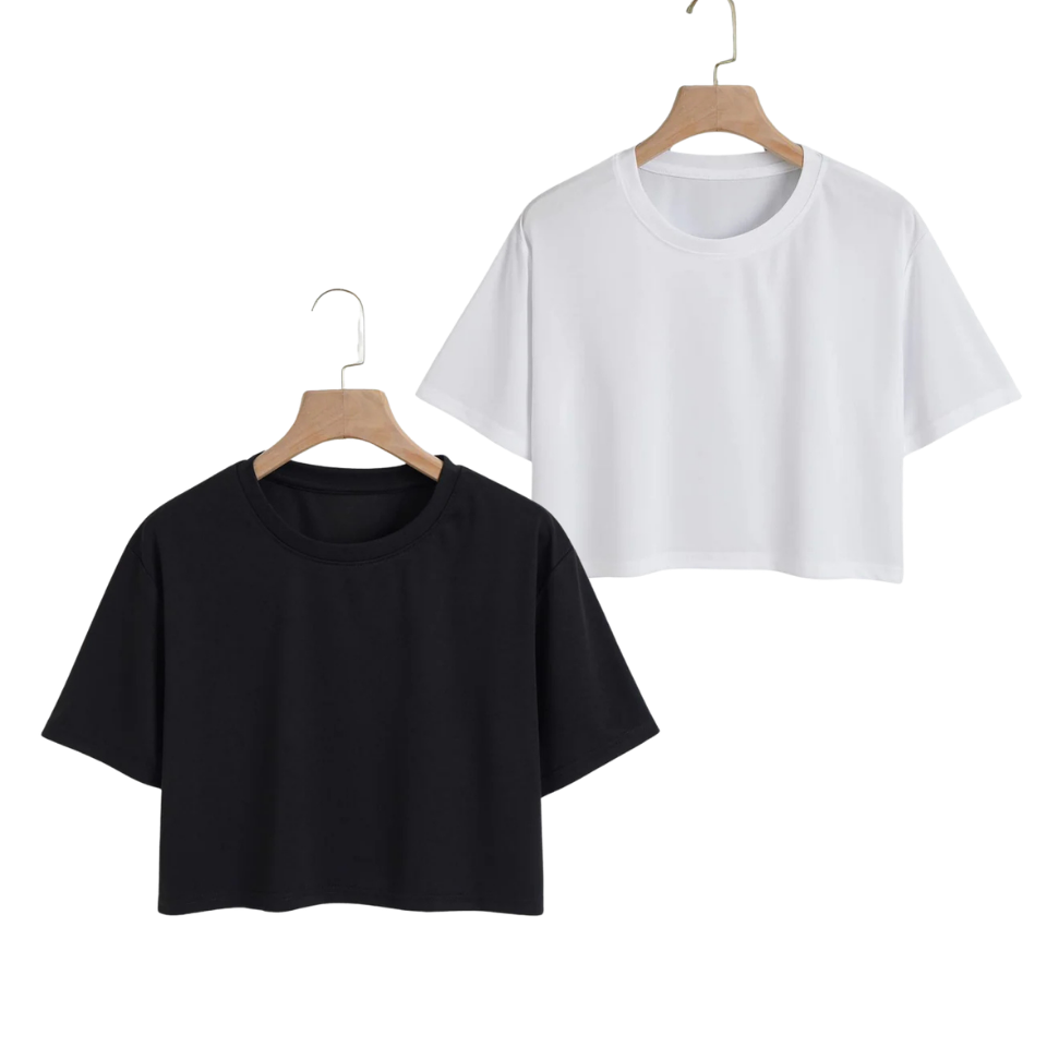 Pack Of 2 Crop Tees