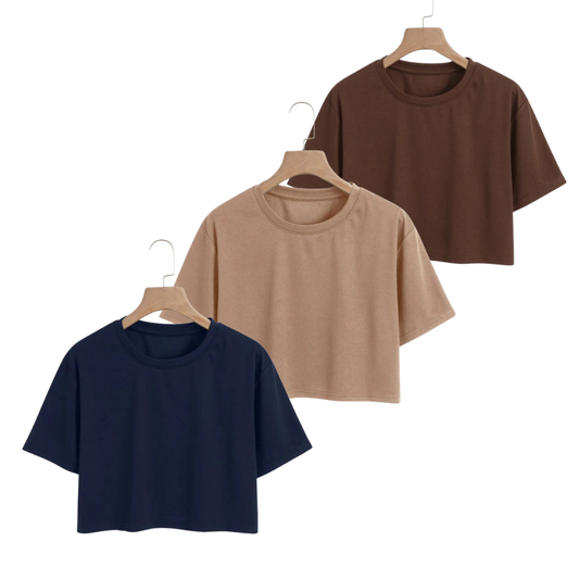 Pack Of 3 Crop Tees