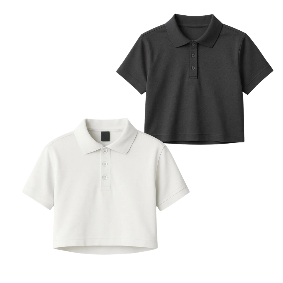 Pack Of 2 Crop Polos