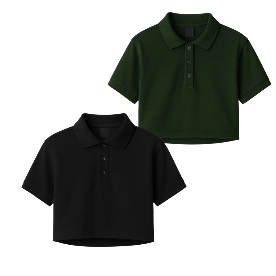 Pack Of 2 Crop Polos
