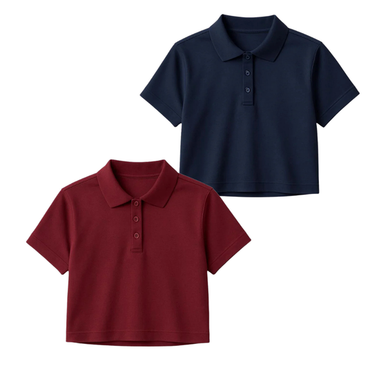 Pack Of 2 Crop Polos