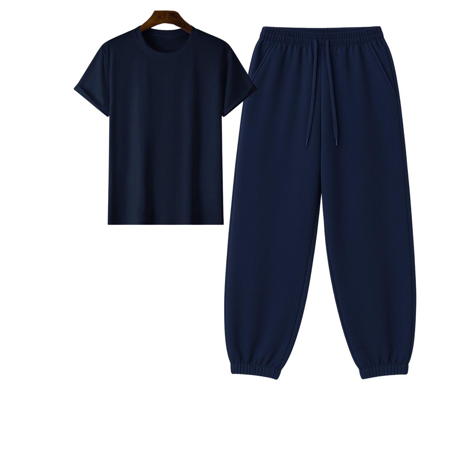 Regular Tee With Navyblue Sweatpant