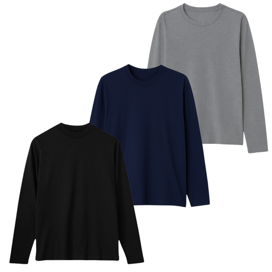 Pack Of 3 Full Sleeves Tee