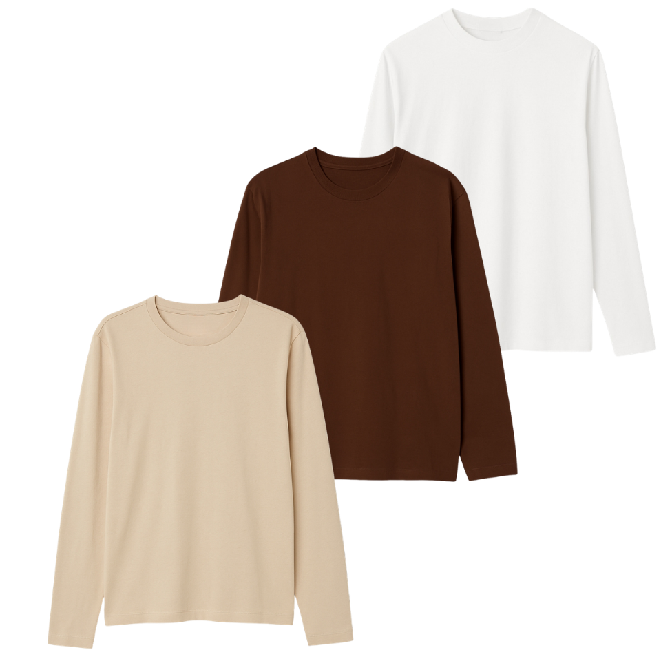 Pack Of 3 Full Sleeves Tee