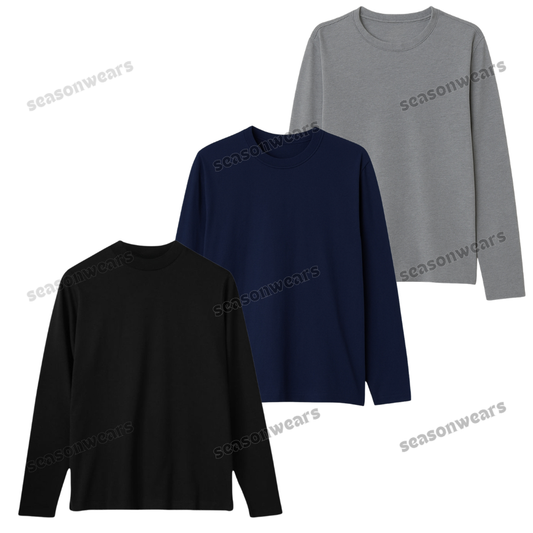 Pack Of 3 Full Sleeves Tee