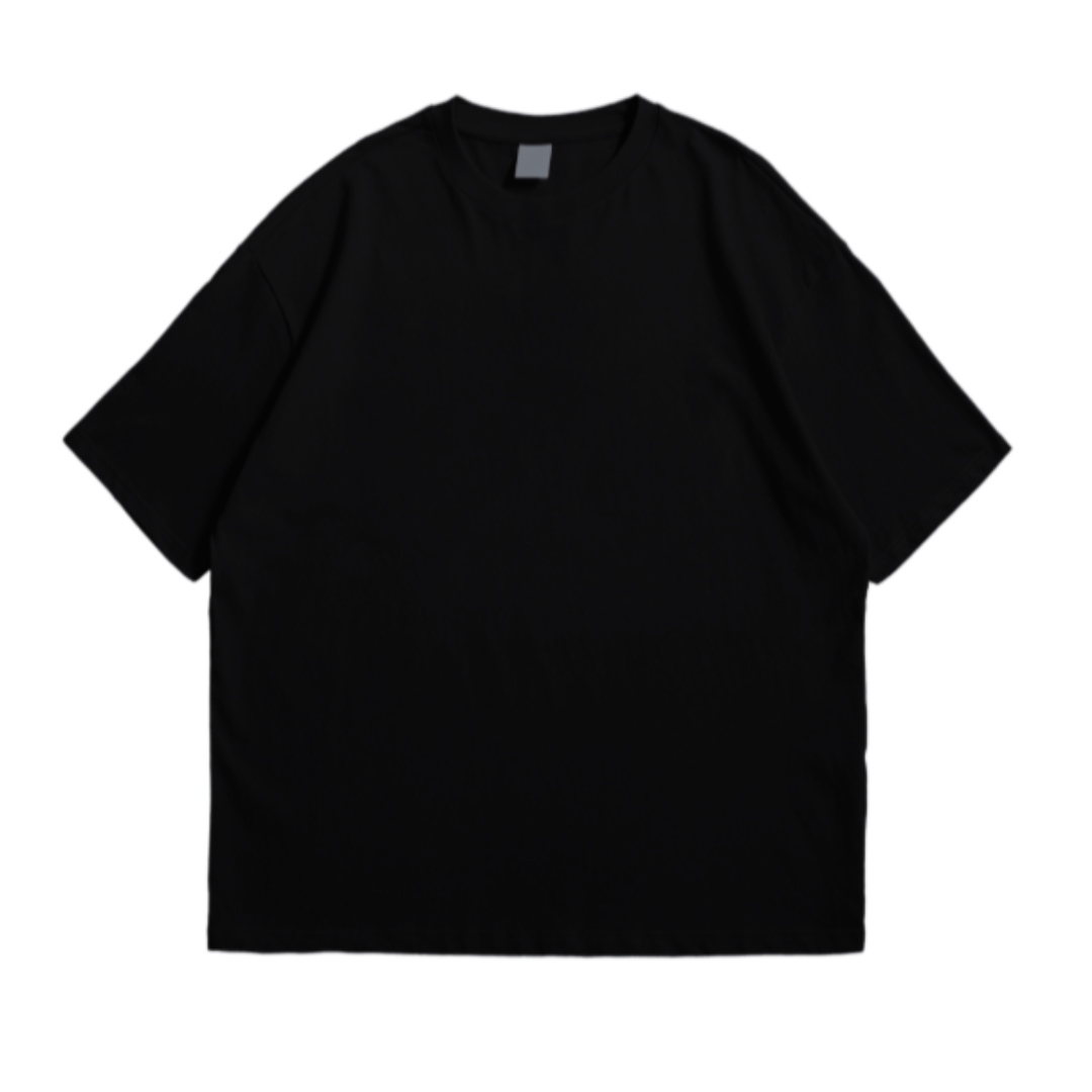 Black Oversize  Drop Shoulder Tee