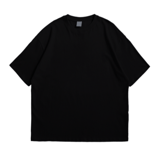 Black Oversize  Drop Shoulder Tee