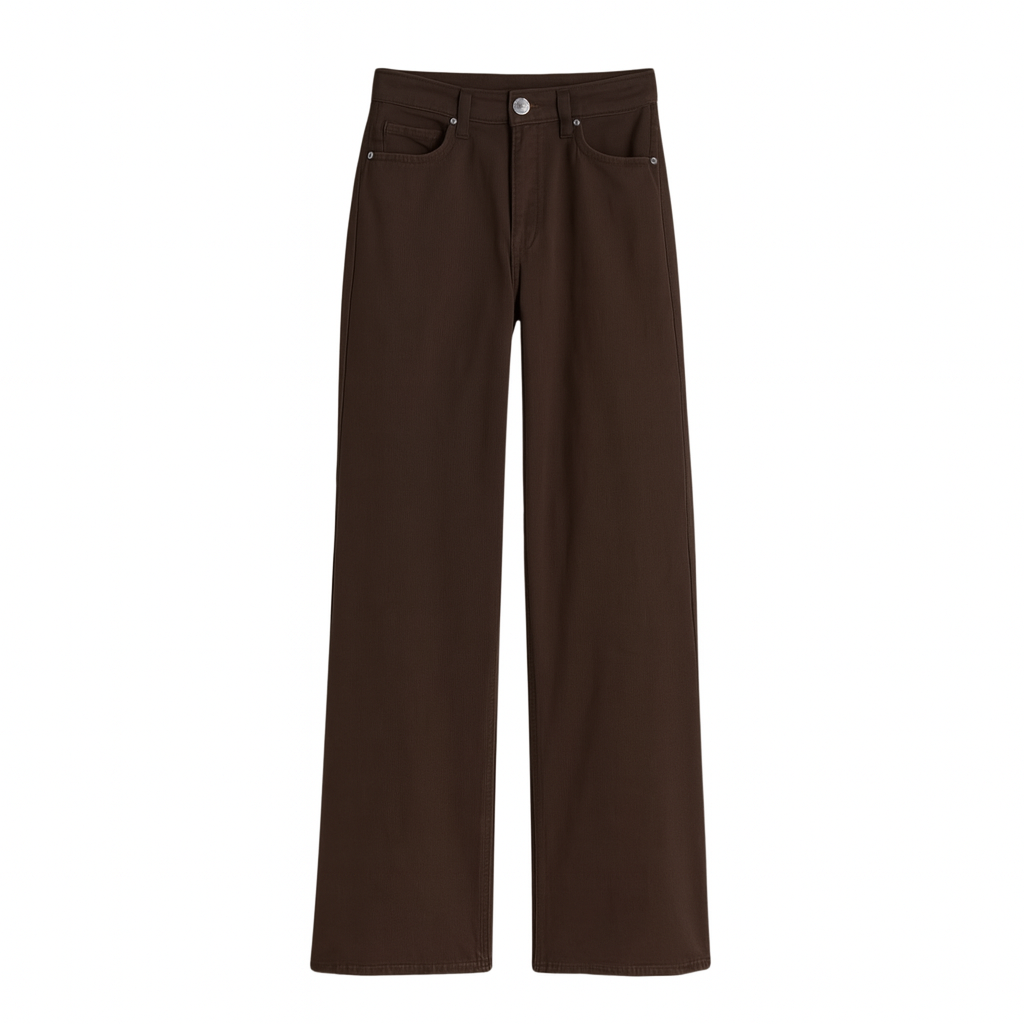 Brown Wide Leg Jeans