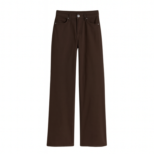 Brown Wide Leg Jeans