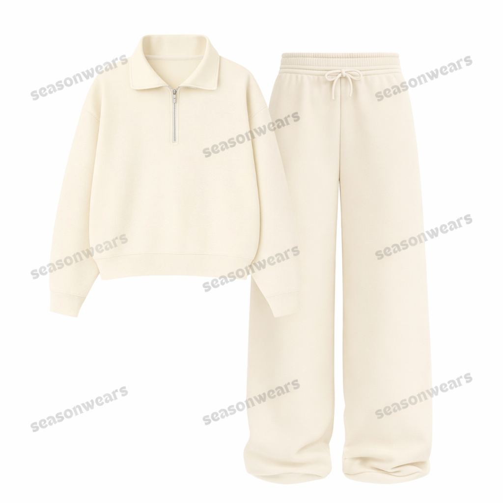 Straight Leg Trouser With Oversized Mockneck