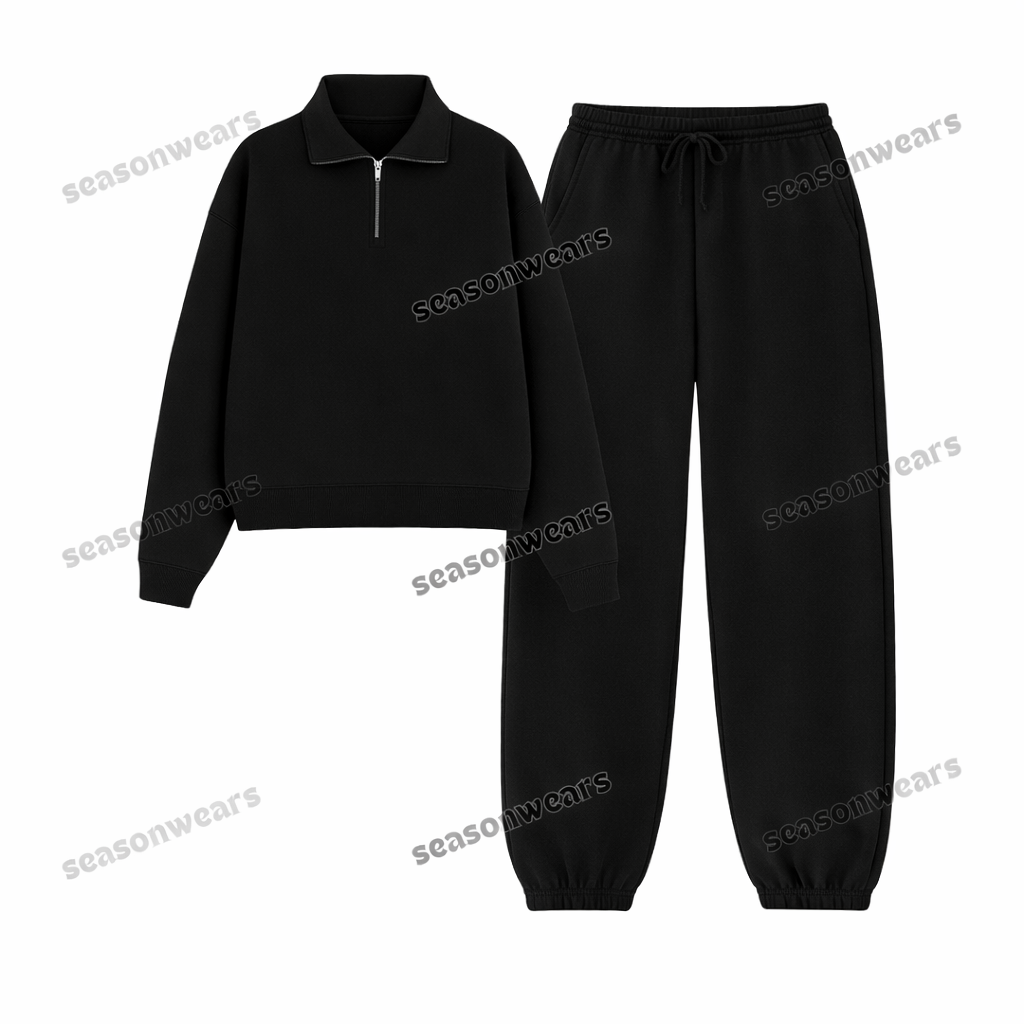 Sweatpant With Oversized Mockneck
