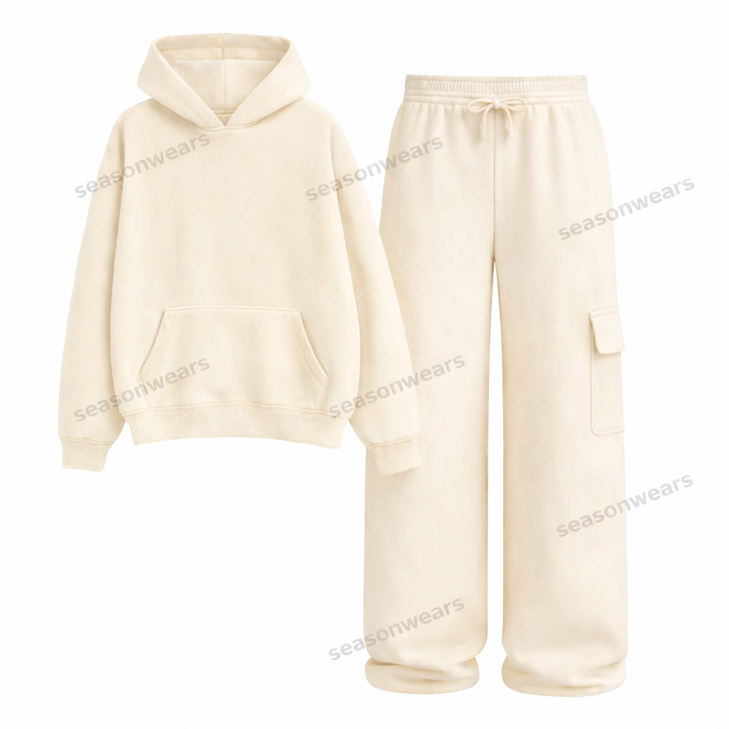 Straight Leg Cargo With Fleece Hoodie