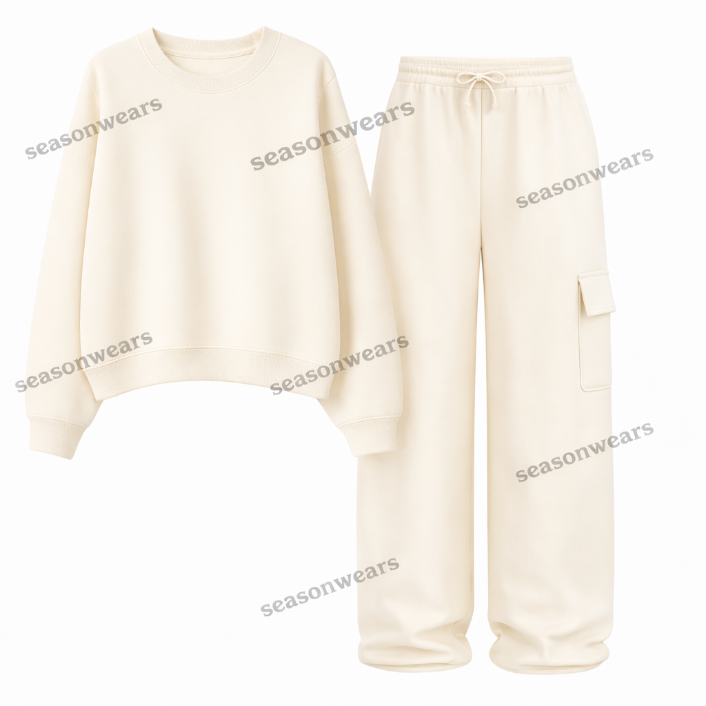 Straight Leg Cargo With Fleece Sweatshirt
