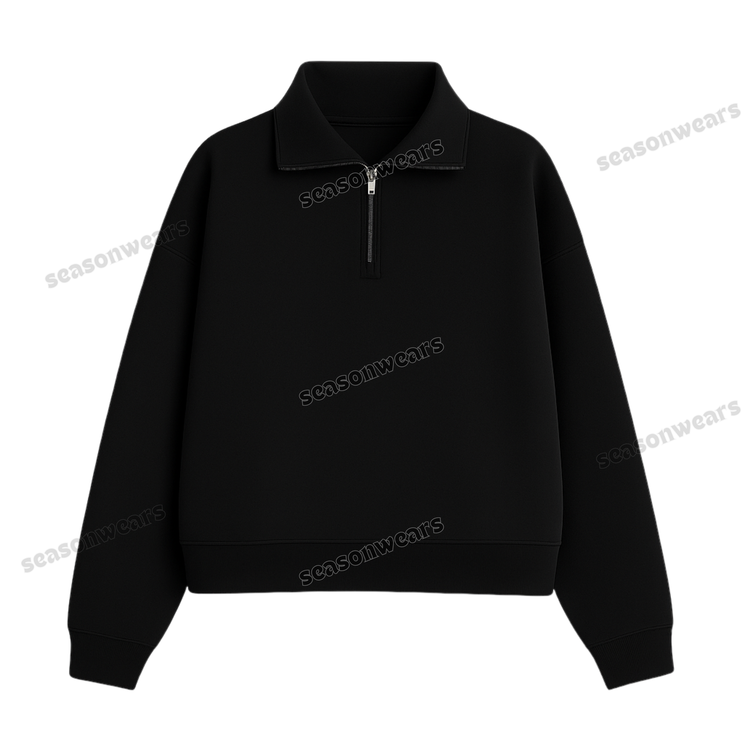 OVERSIZED MOCK NECK SWEATSHIRT