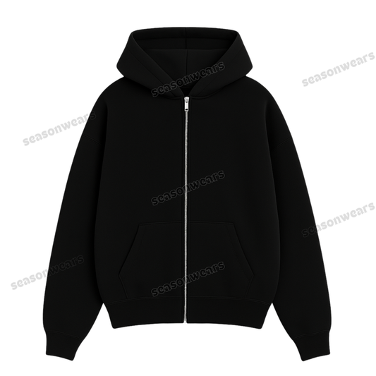 OVERSIZED DROP SHOULDER ZIPPER HOODIE
