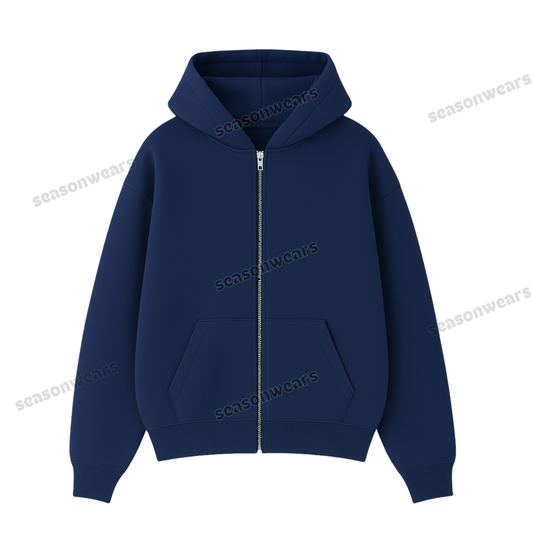 OVERSIZED DROP SHOULDER ZIPPER HOODIE