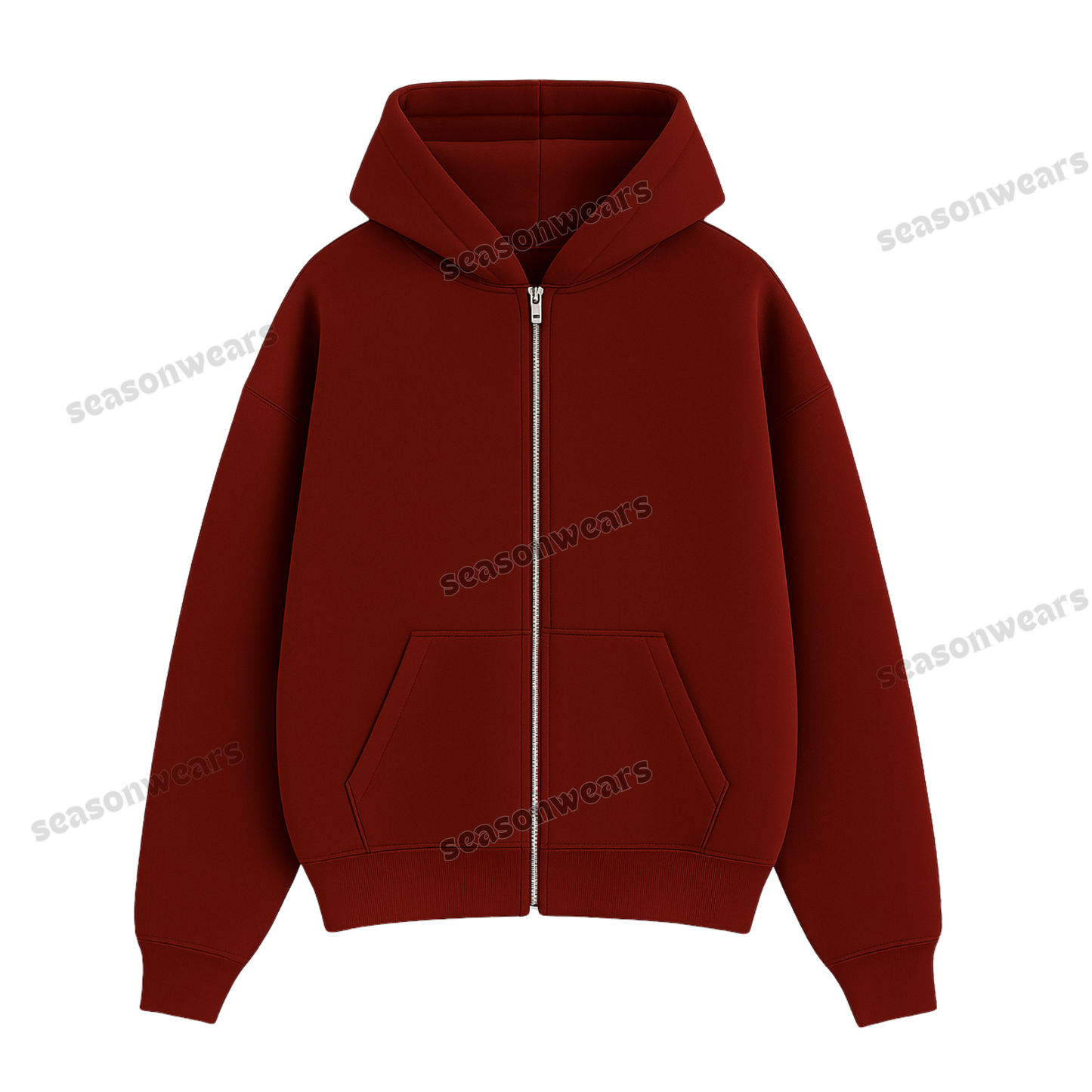 OVERSIZED DROP SHOULDER ZIPPER HOODIE