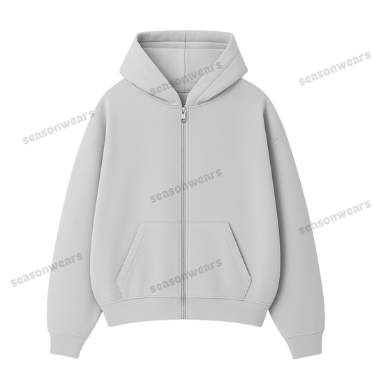 OVERSIZED DROP SHOULDER ZIPPER HOODIE