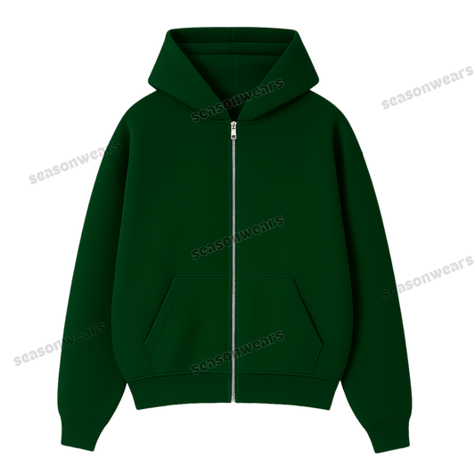 OVERSIZED DROP SHOULDER ZIPPER HOODIE