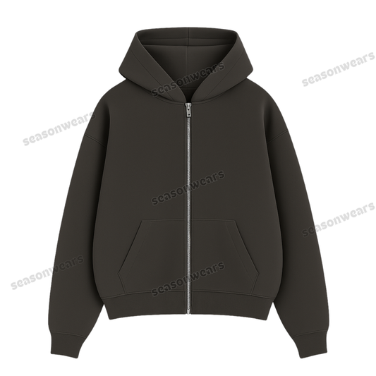 OVERSIZED DROP SHOULDER ZIPPER HOODIE